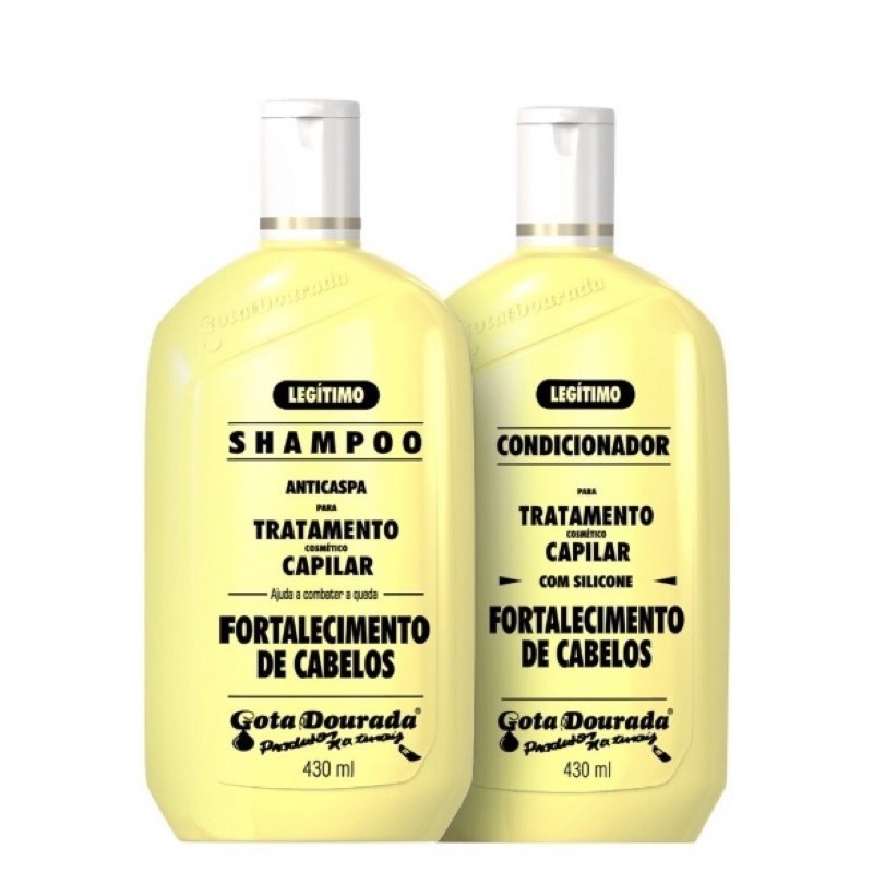 Kit Shampoo Condicionador Gota Dourada Fortalecimento 430Ml