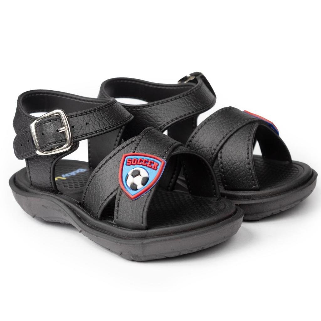 Sandália Infantil Masculina Menino Confortável Leve Macio Fivela Ajustável Casual Antiderrapante