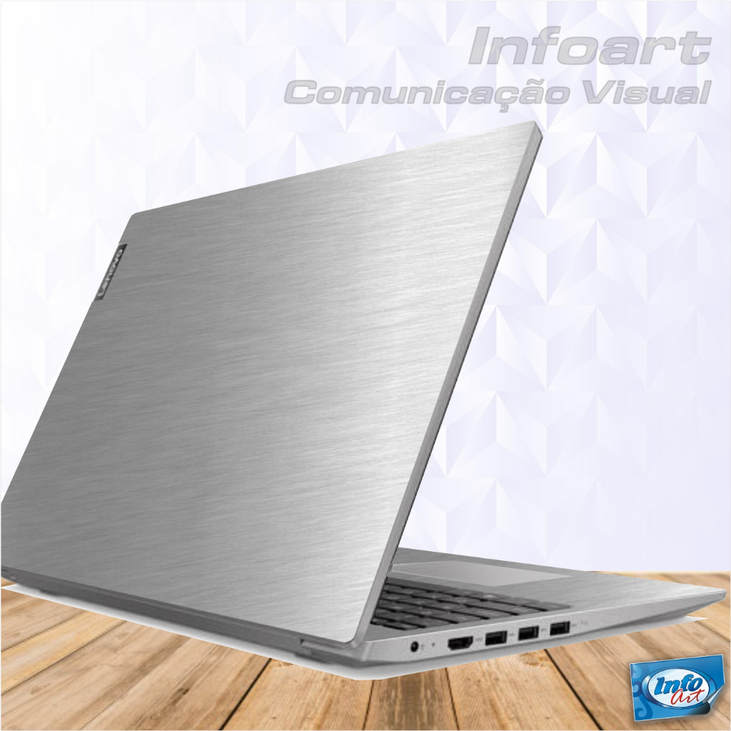 Adesivo Proteção para Notebook Lenovo IdeaPad3 15IML05 15,6" - Tampa + Interno (moldura do teclado e touch)