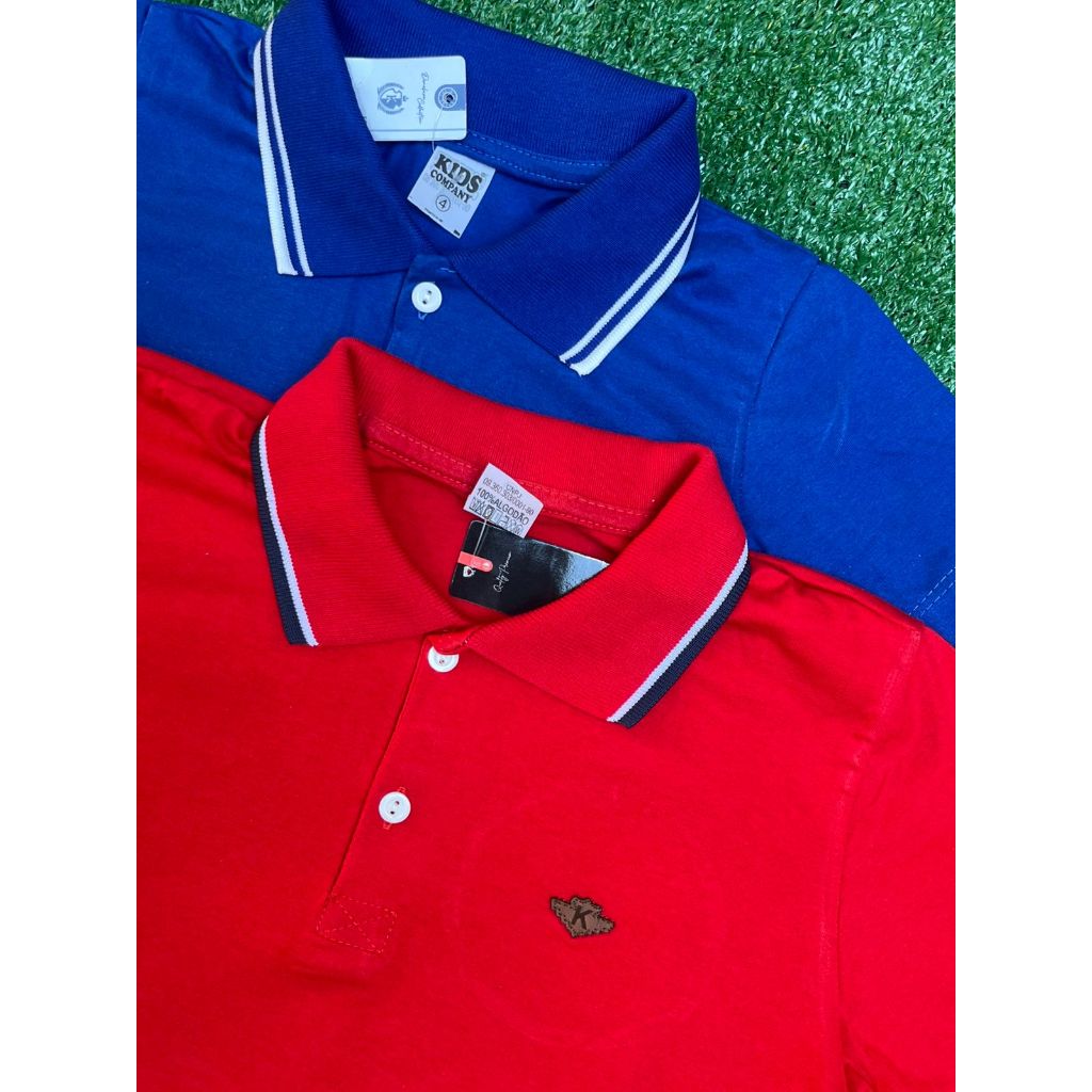 Kit 2 Camisetas Gola Polo de Menino Criança 100% Algodão Colorida Infantil a Juvenil