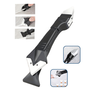 Espátula Rejunte Removedor De Silicone 3 em 1 Raspador Calafetagem Com 5 Tipos De Rarios de acabamento Para Piso Massa em Oferta na Shopee