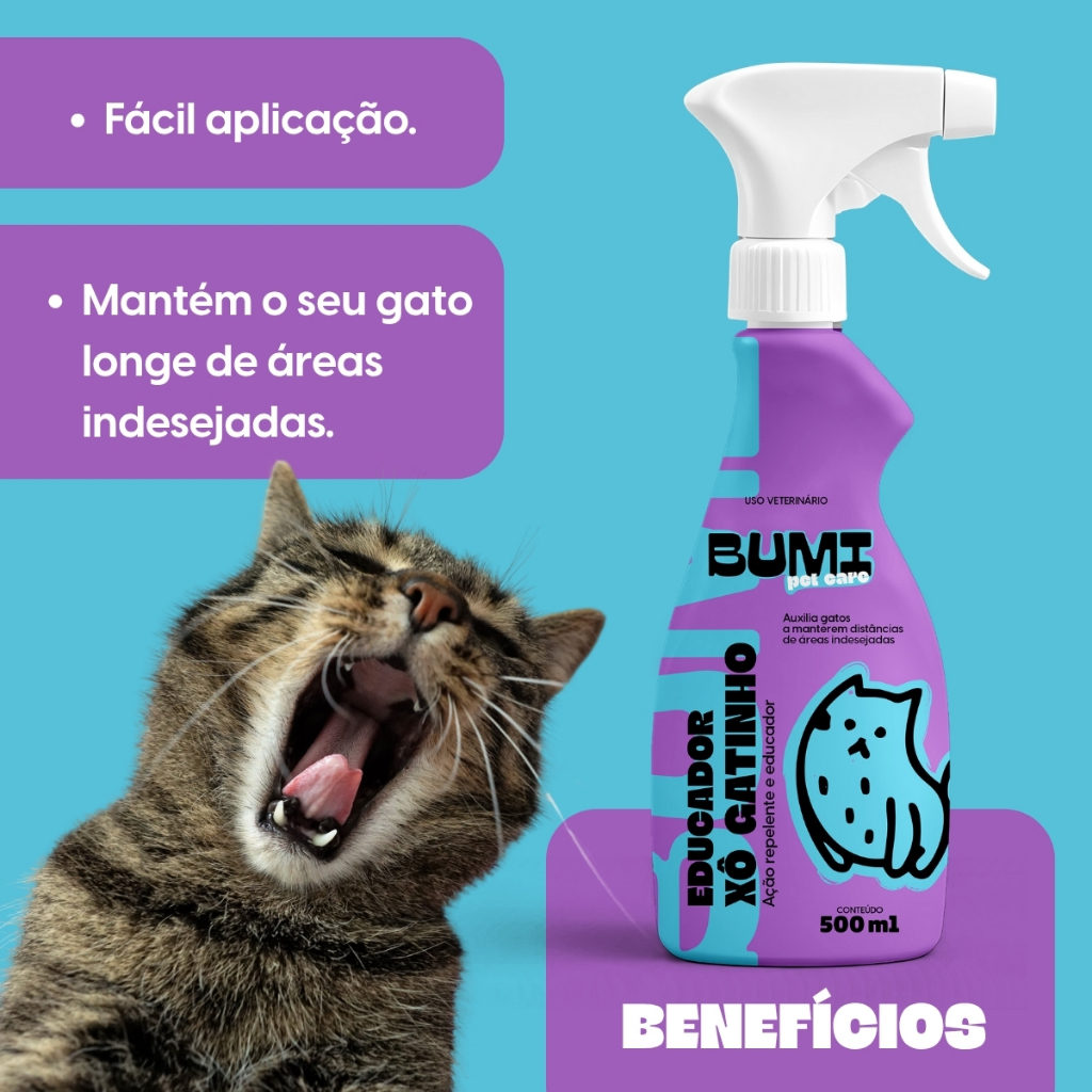 Afasta Gato Bumi Pet Educador Sanitário Xo Gatinho para Gatos 500 ml em Oferta na Shopee