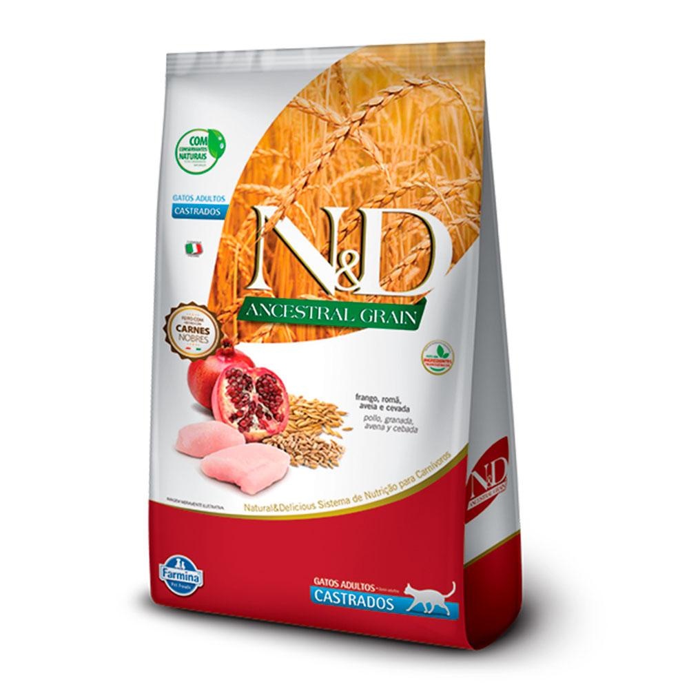 Detalhes do Racao Nd Ancestral Gatos Castrados Frango – 7,5kg