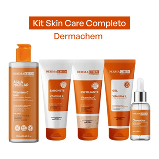 Kit Skin Care Completo Clareador Facial Vitamina C Dermachem para Manchas, Melasma e Anti-idade em Oferta na Shopee