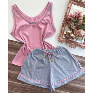 baby doll 100% algodão fio 30 pijma de algodão feminino pijama feminino de dormir short doll de alcinha ( monize )