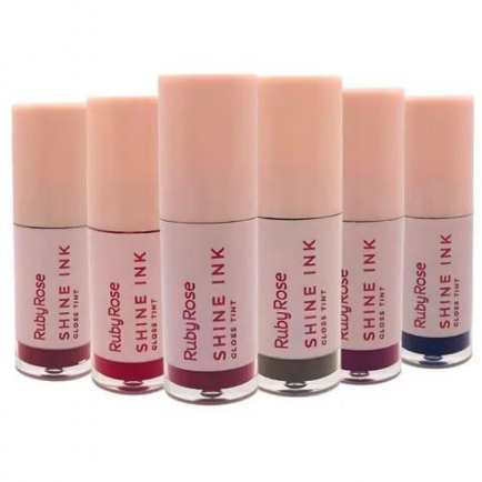 Gloss Tint Shine Ink - Ruby Rose - Linha Rosa Alta Pigmentação Lip Tint Longa Duração
