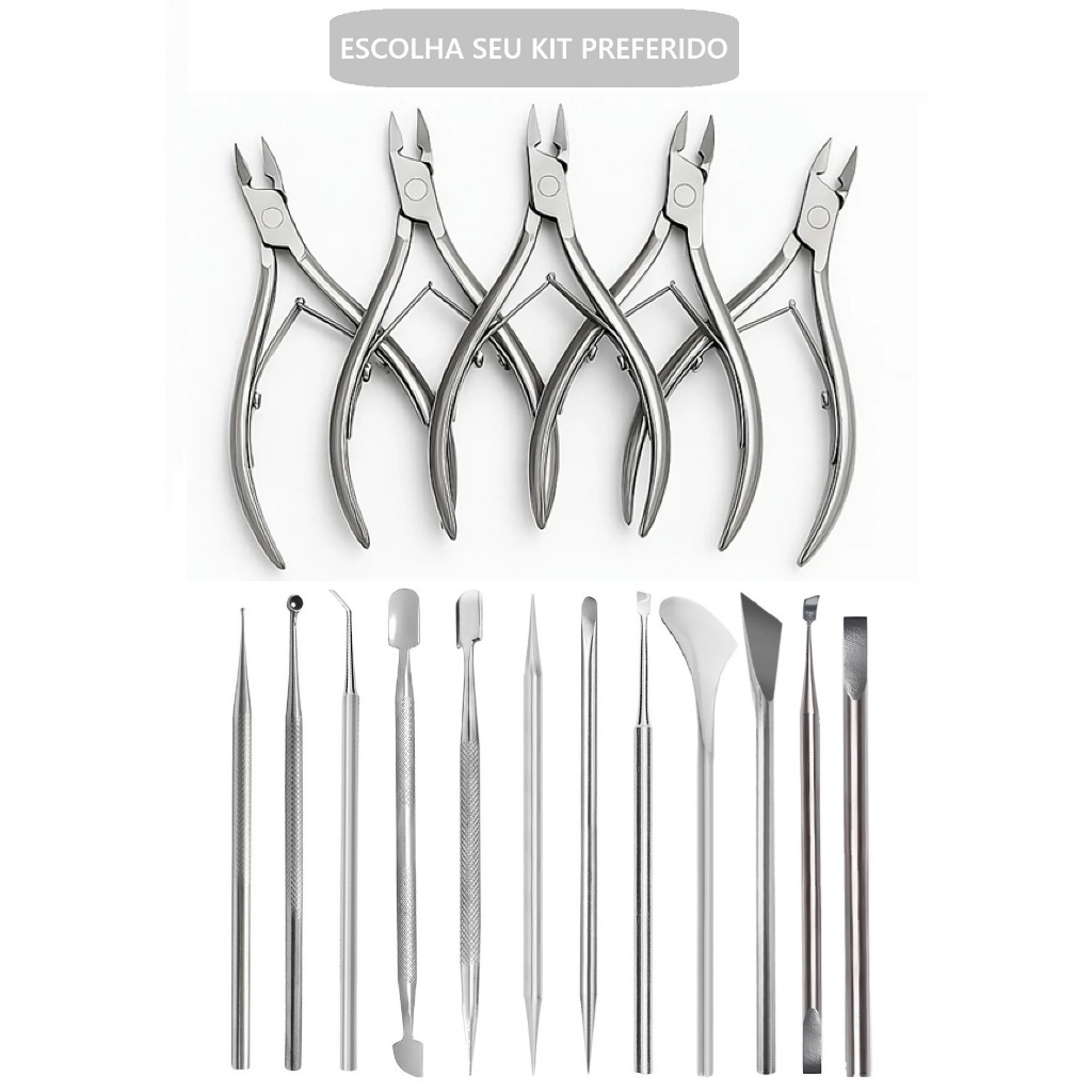 Escolha Kit Manicure Cutemax Alicate Palito Ponta Dupla Espátula Desencravador Raspador Desencravado