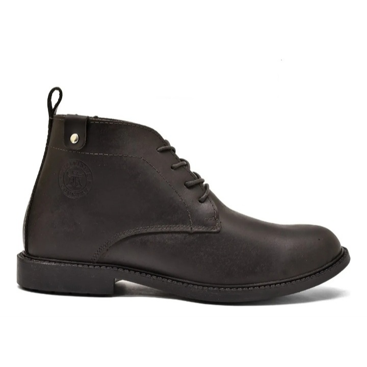 Coturno Bota em Couro Legitimo para Homens Modernos e Estilosos Solado Confortavel