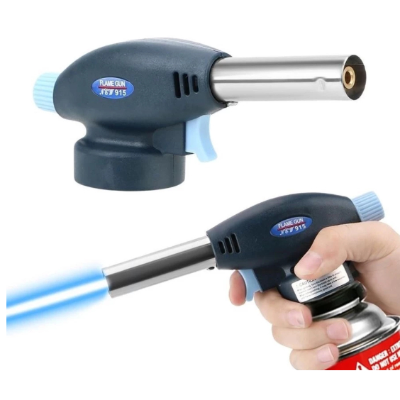 Maçarico Culinário Portátil de Cozinha Multiuso Manual com Controle de Chama Gourmet em Oferta na Shopee