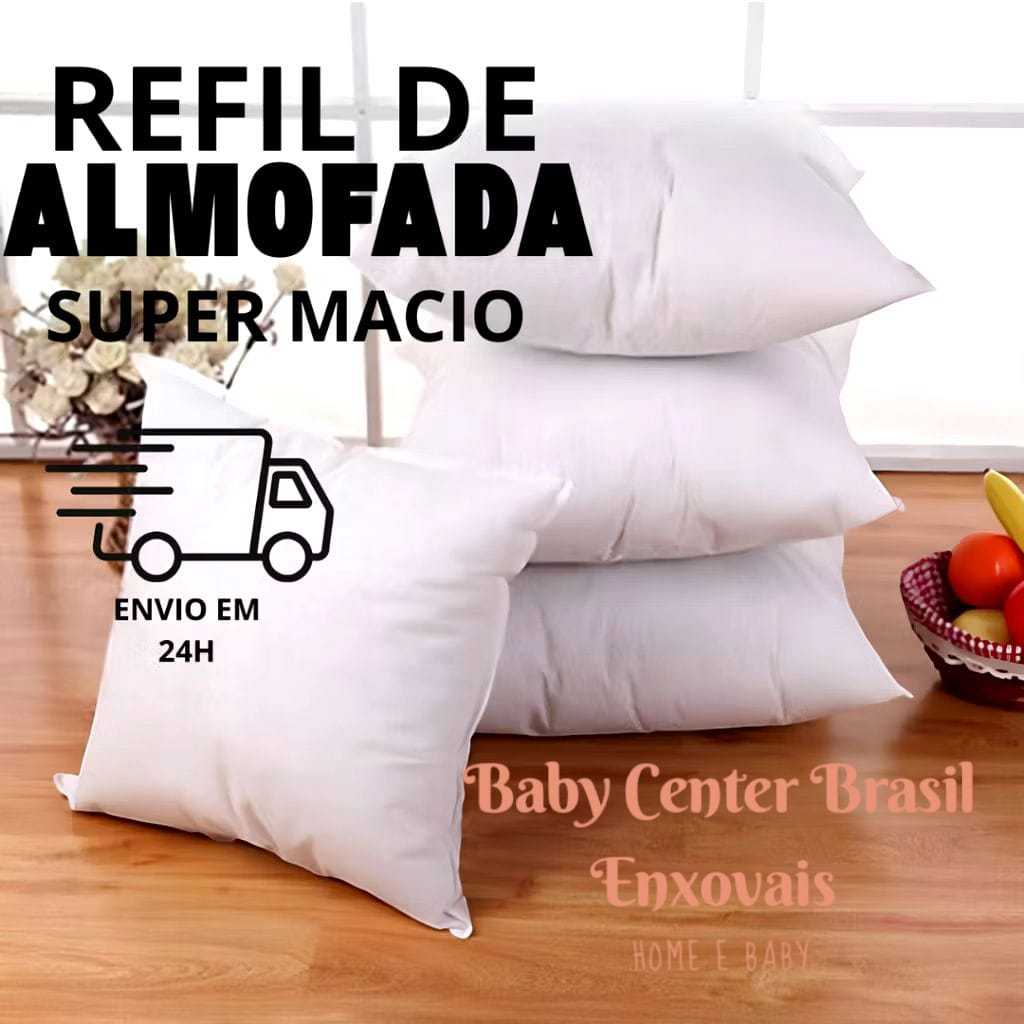 Kits 5 Enchimentos de Almofadas Refil 45x45 Fibra Mista Têxtil Ecológica em Oferta na Shopee