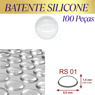 100 Gotas Batente de silicone Protetor anti impacto 8mm Adesivo Multiuso em Oferta na Shopee