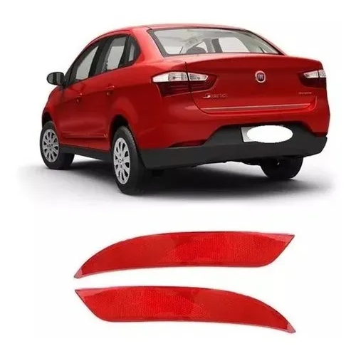 Par Refletor Olho Gato Para-choque Traseiro Grand Siena 2012 2013 2014 2015 2016