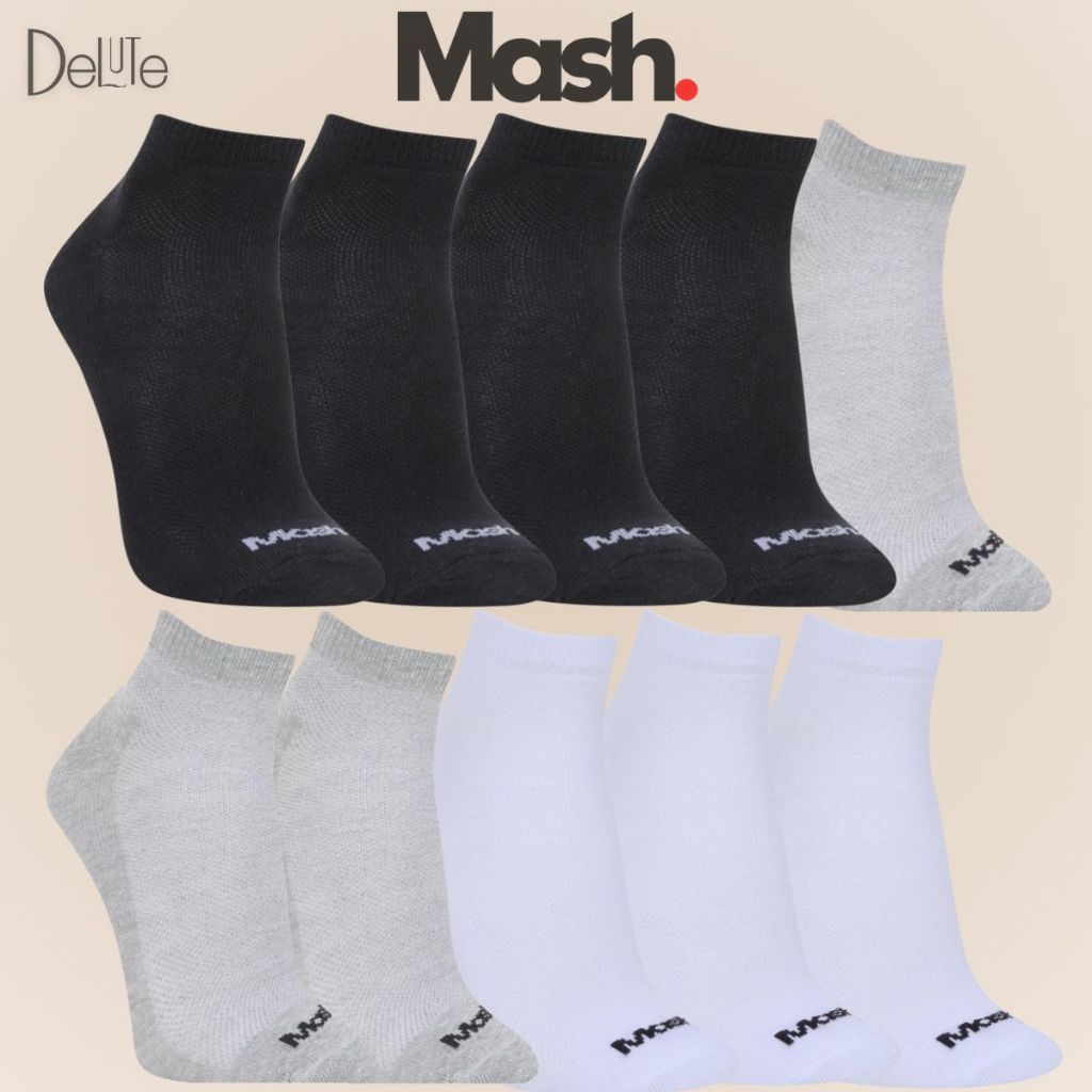 Kit Com 10 Pares de Meias Mash Sport em Algodão Cano Curto Unissex Original - Men Clothes