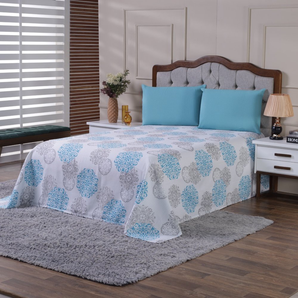 Kit Colcha Piquet 3 Peças Cama Padrão | Cama Posta Elegante | Modernidade e Elegancia Casal Moderno