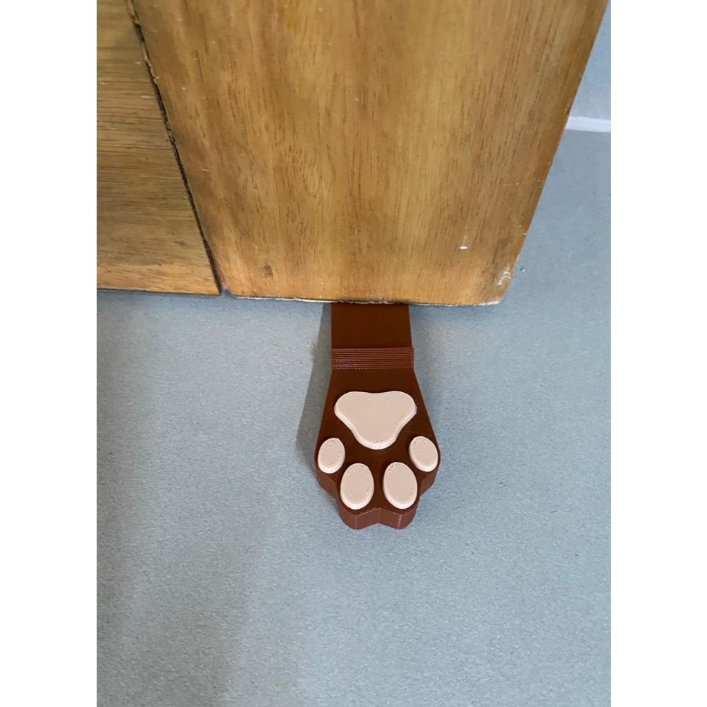 Kit 2 Suporte Trava Porta Patinhas de Cachorro Aparador Peso Cunha Calço Divertido Plástico Impressão 3D