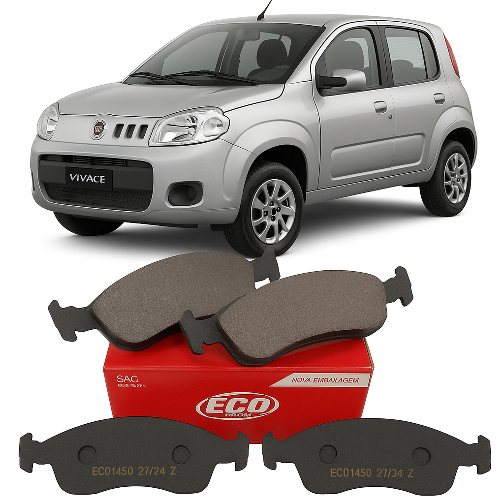 Pastilha  freio dianteira Fiat Novo Uno Vivace 1.0/ Way 1.0 1.3 1.4 / 2010 2012 2014 2016 2018 2020 em Oferta na Shopee