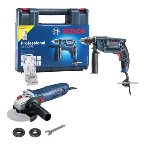 Kit Bosch 110v Furadeira GSB 13 RE + Esmerilhadeira GWS 700