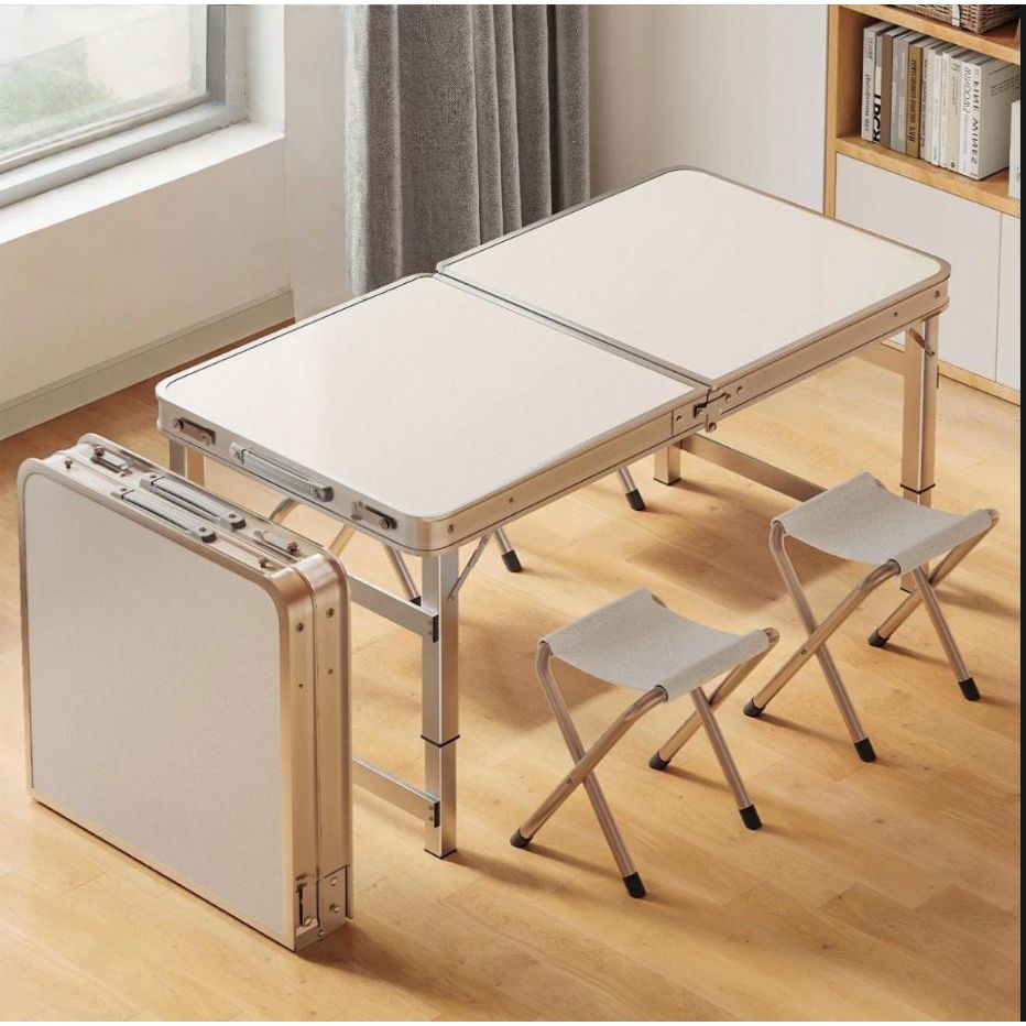 Mesa Dobrável Portátil 3 Tamanhos Vira Maleta para Picnic Com Alça Opção com Bancos em Oferta na Shopee
