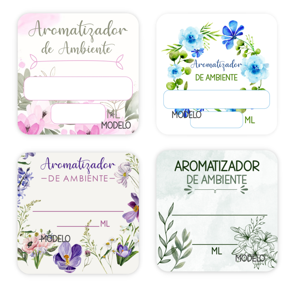 60 Etiquetas Adesivas Para Aromatizador de Ambiente Artesanal 4,5cm