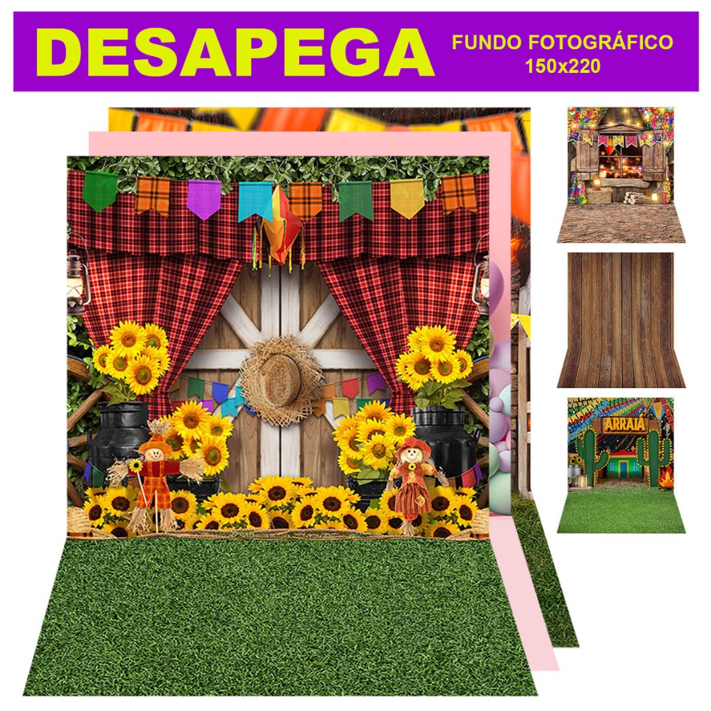 Fundo Fotográfico Painel Vários Modelos Em Tecido Sublimado 1,5x2,2m - Desapega