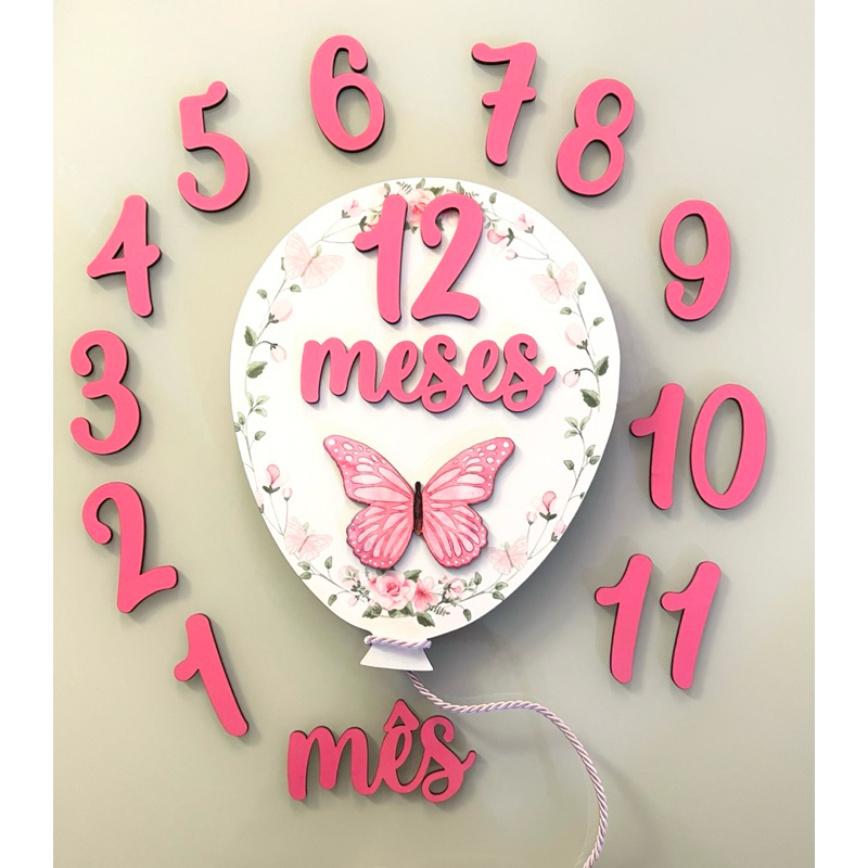 Kit mesversario balão menina - escolha opção do personagem.