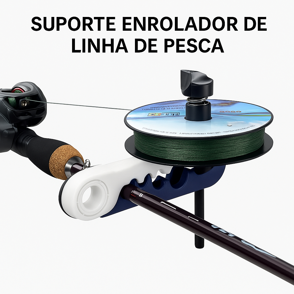 Enrolador Linha De Pesca Suporte Spooler Carretilha Molinete Adapta Na Vara De Pesca