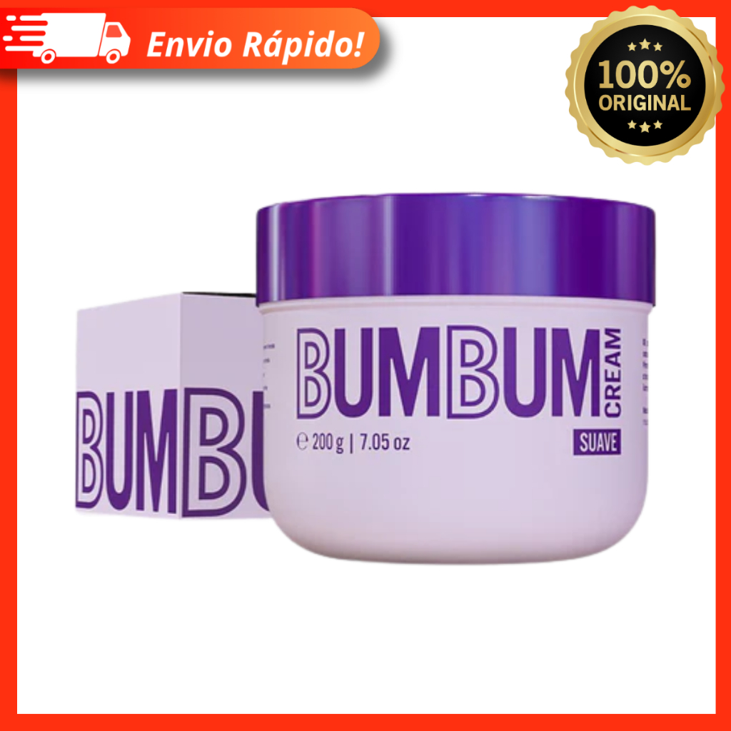 Bumbum Cream Suave 200g - Creme Contra Celulites E Estrias Fragrância Neutra - Beleza Brasileira