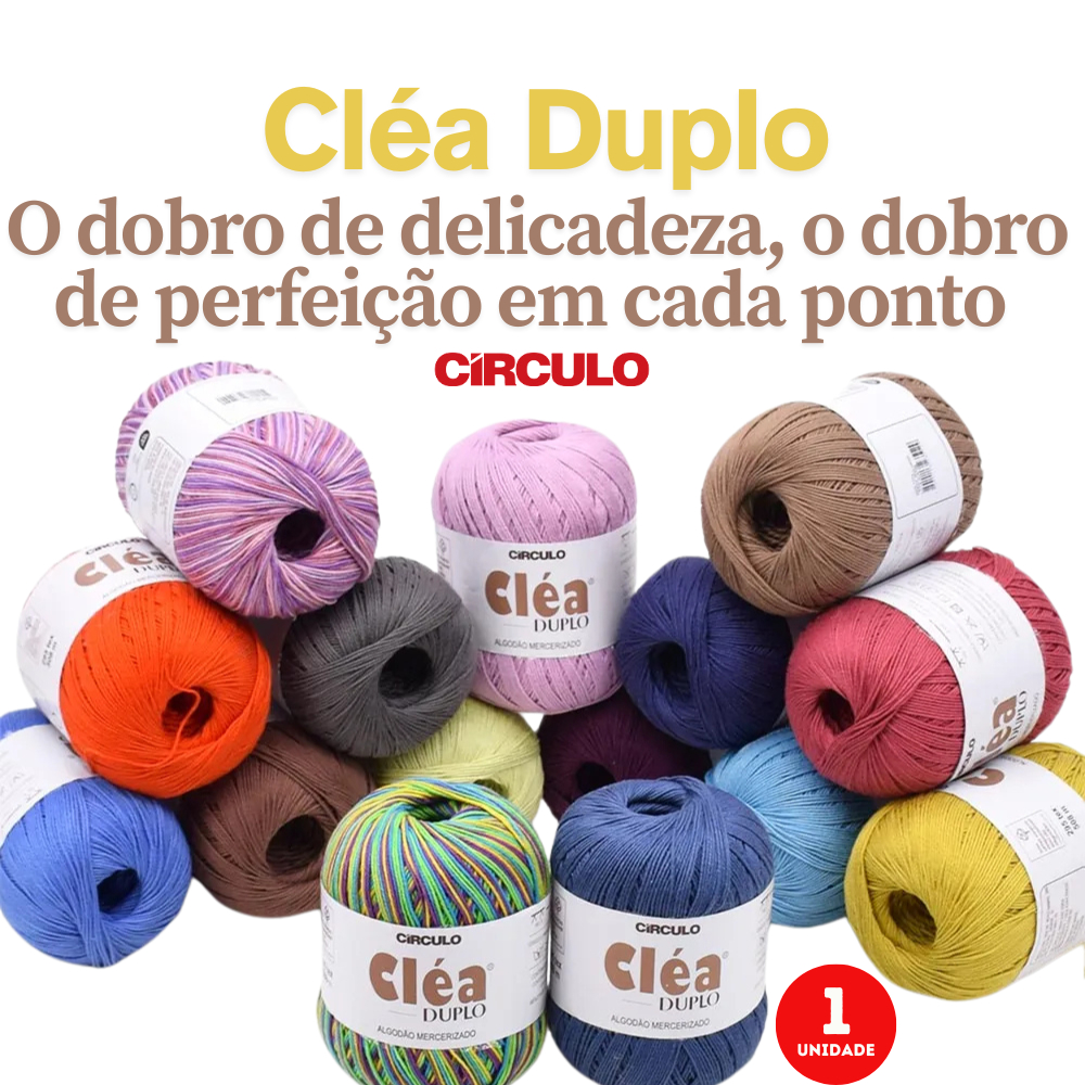 Linha Fio de Crochê Cléa Duplo Circulo 150G - 508m em Oferta na Shopee