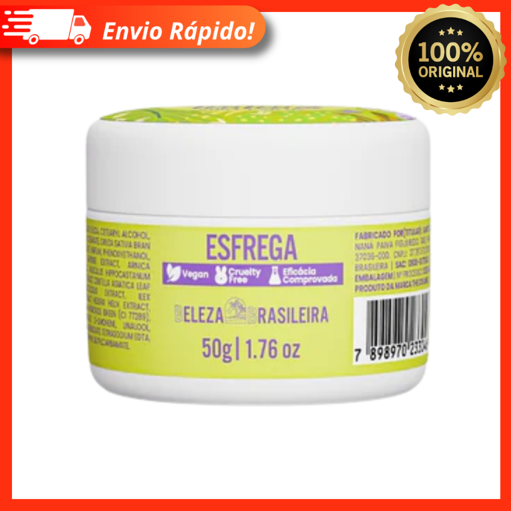 Bb Cream Esfrega Mini 50g - Creme Hidratante Renova Pele - Beleza Brasileira