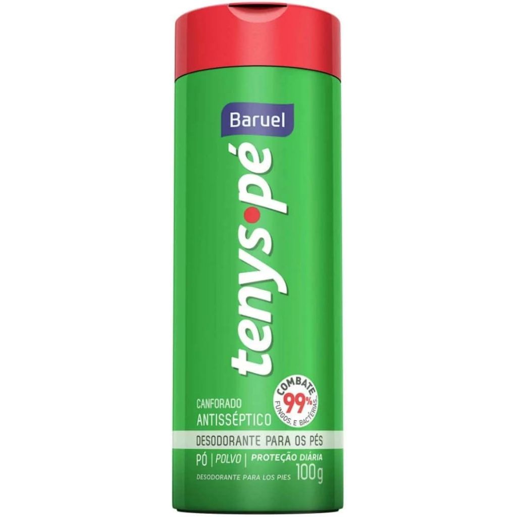 Desodorante Baruel Tenys Pé Canforado 100g em Oferta na Shopee