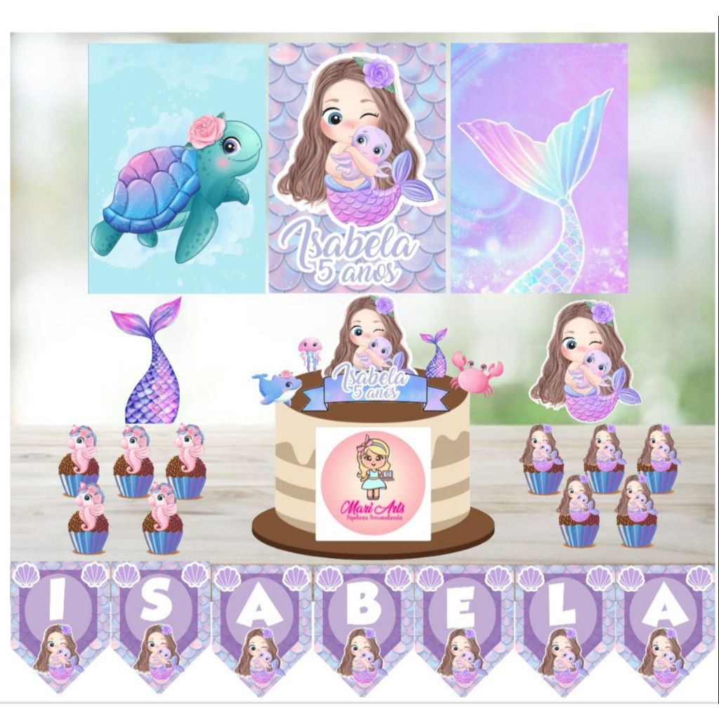 Kit Festa Sereia em Oferta na Shopee