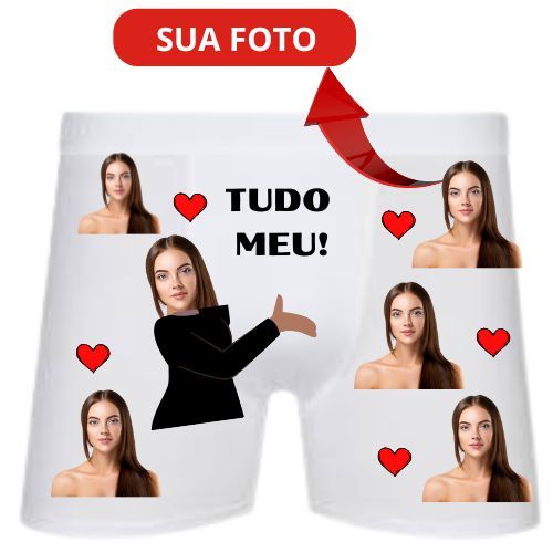 Cueca Boxer Personalizada com Sua Foto - Tudo Meu em Oferta na Shopee