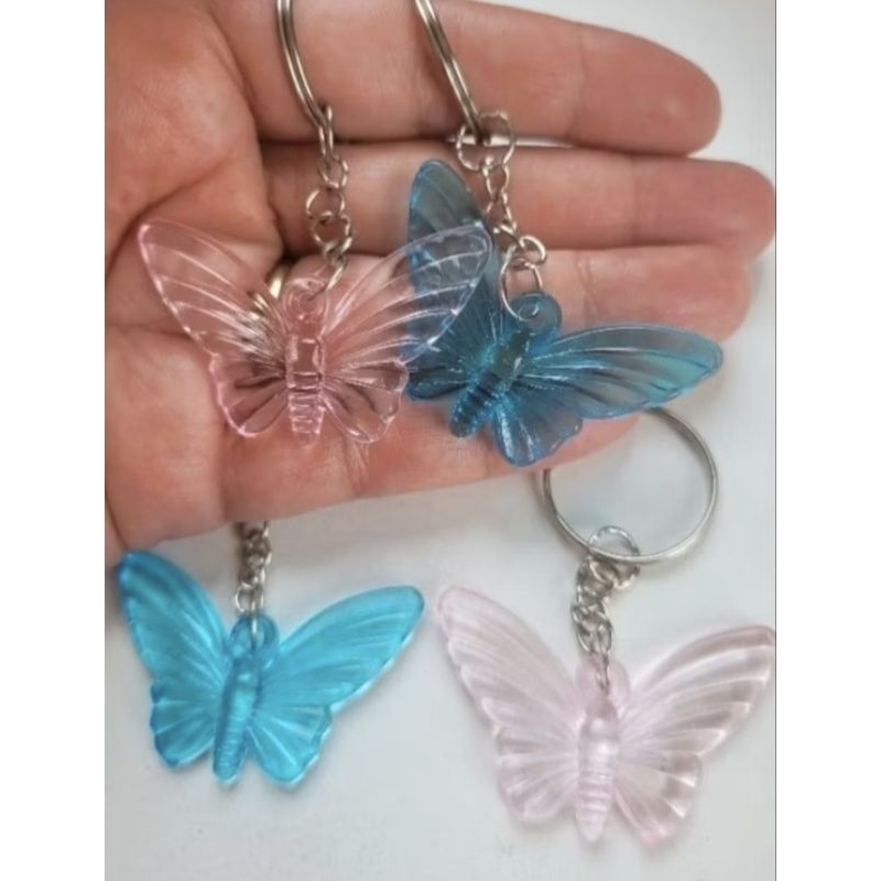 Chaveiros De Borboleta Acrílica kits com 20/30/50 unidades em Oferta na Shopee