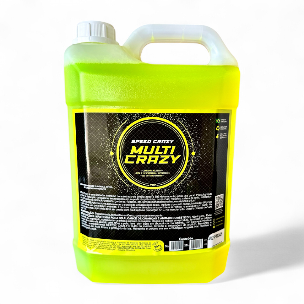 Limpador Multiuso Potente Para Uso Geral Multi Crazy 5L Speed Crazy