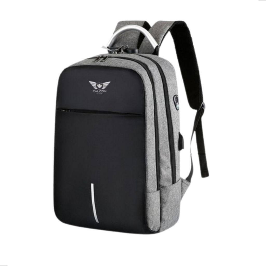 Mochila Executiva Unissex para Notebook Viagem Multifuncional com Cadeado Entrada USB P2 Impermeável