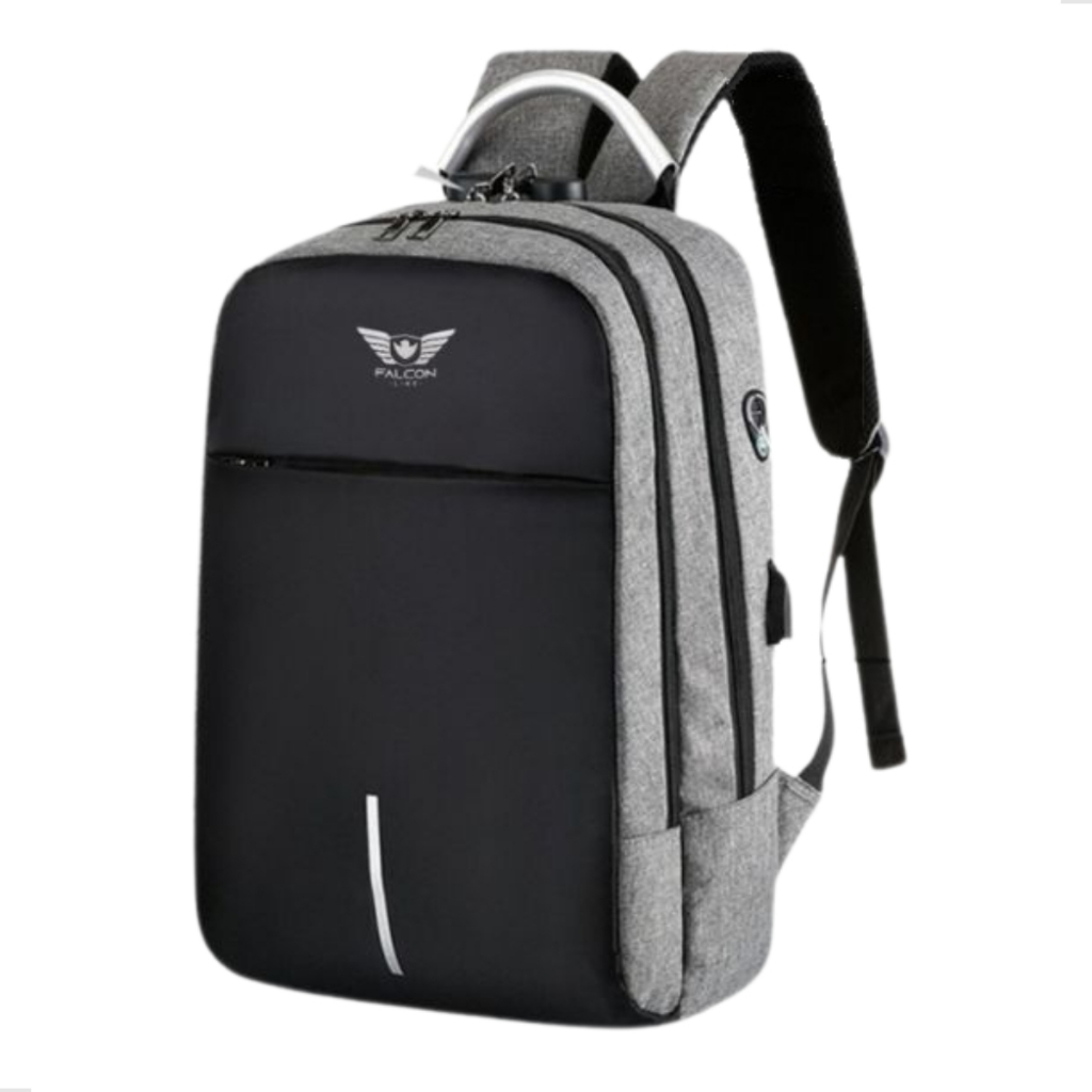 Mochila Executiva Unissex para Notebook Viagem Multifuncional com Cadeado Entrada USB P2 Impermeável