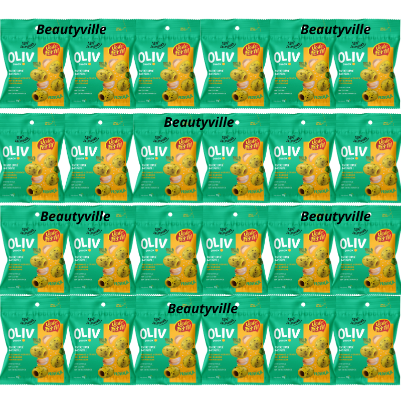 Kit 24 Snack De Azeitona Verde Sabor Provençal 50g Oliv Vale Fértil