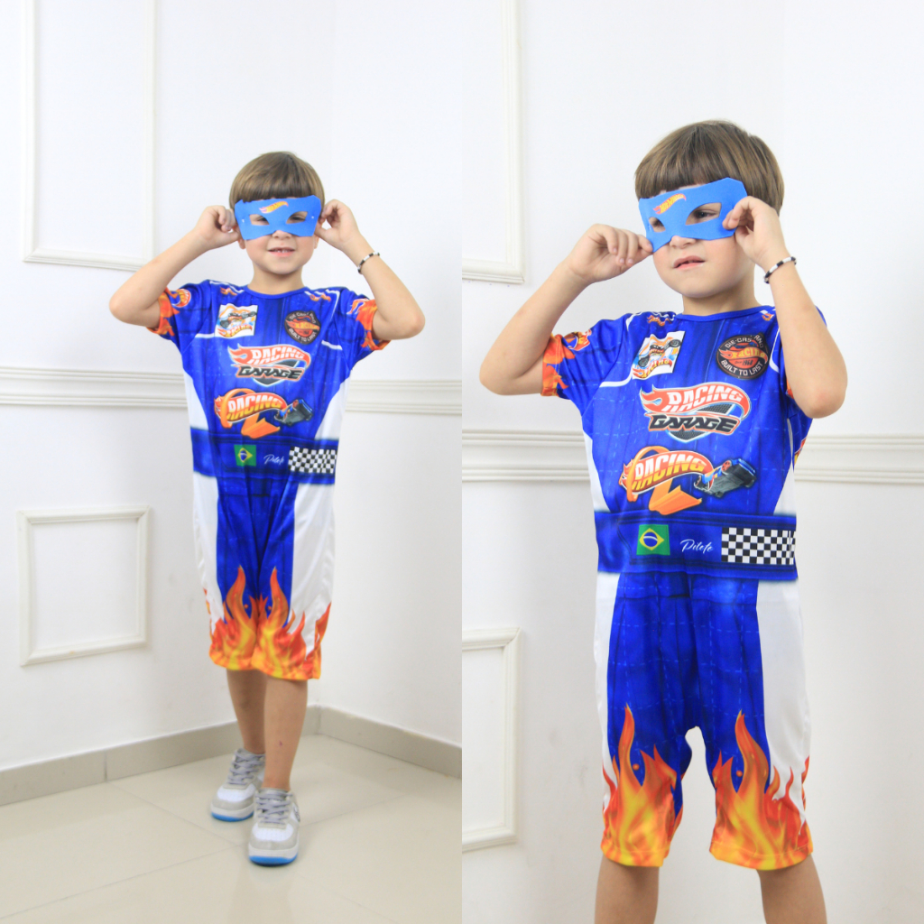 Fantasia Infantil Temática Carros Hotwheels Masculina