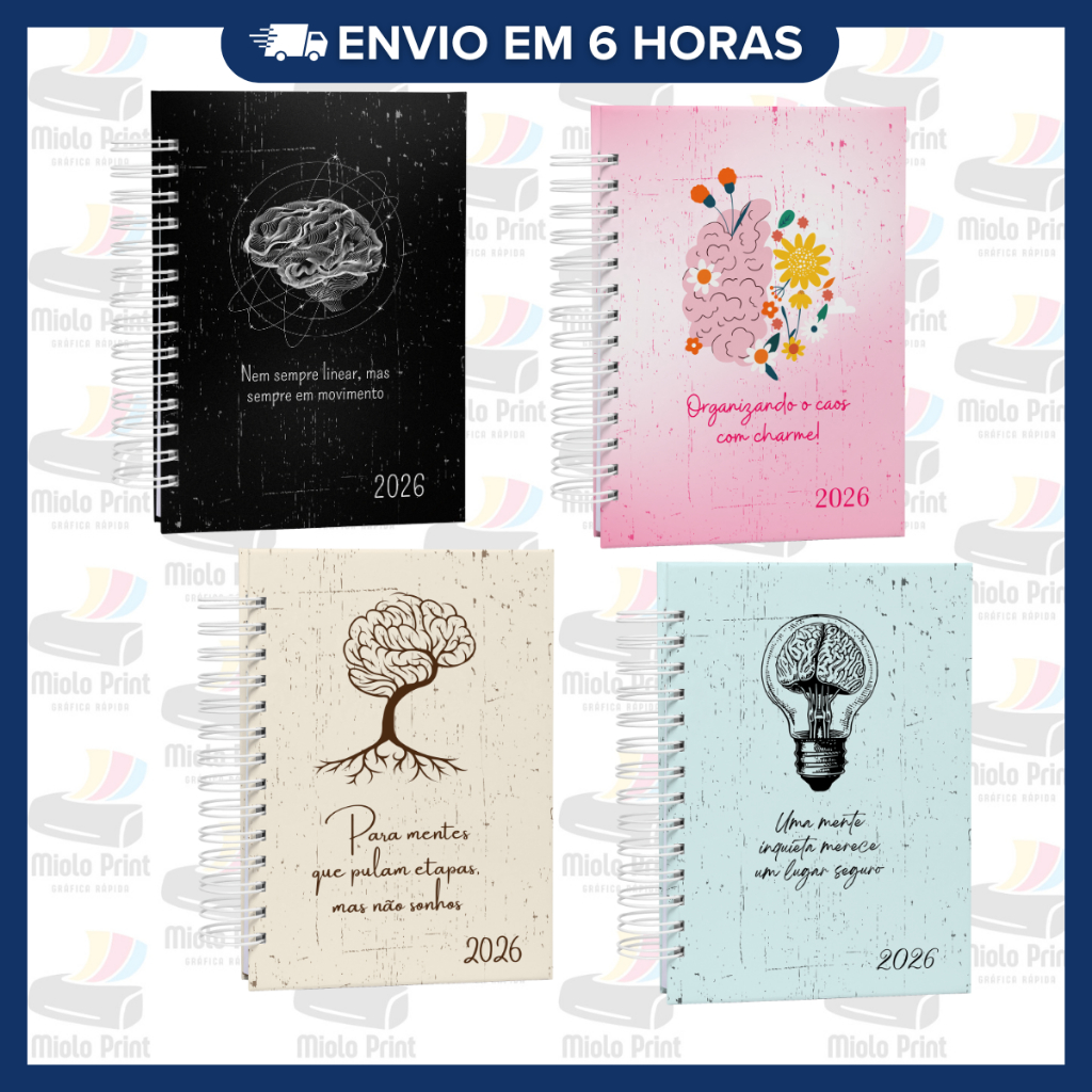 Agenda TDAH 2026 Tam. A5 – Organização Diária com Layout Simples, Funcional e Foco na Produtividade em Oferta na Shopee
