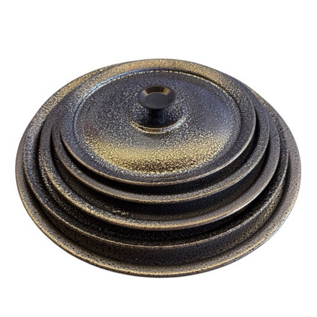 Tampa De Aluminio Preto Craqueado Avulsa Para Panelas E Frigideiras Para Sua Cozinha 14 a 24cm