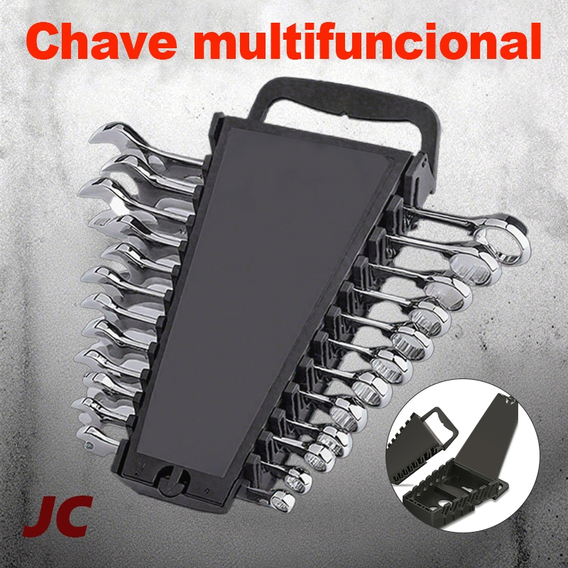 Jogo De Chaves combinadas de 6 a17mm 8pçs 6 a22mm 12pçs com estojo para guardar chaves