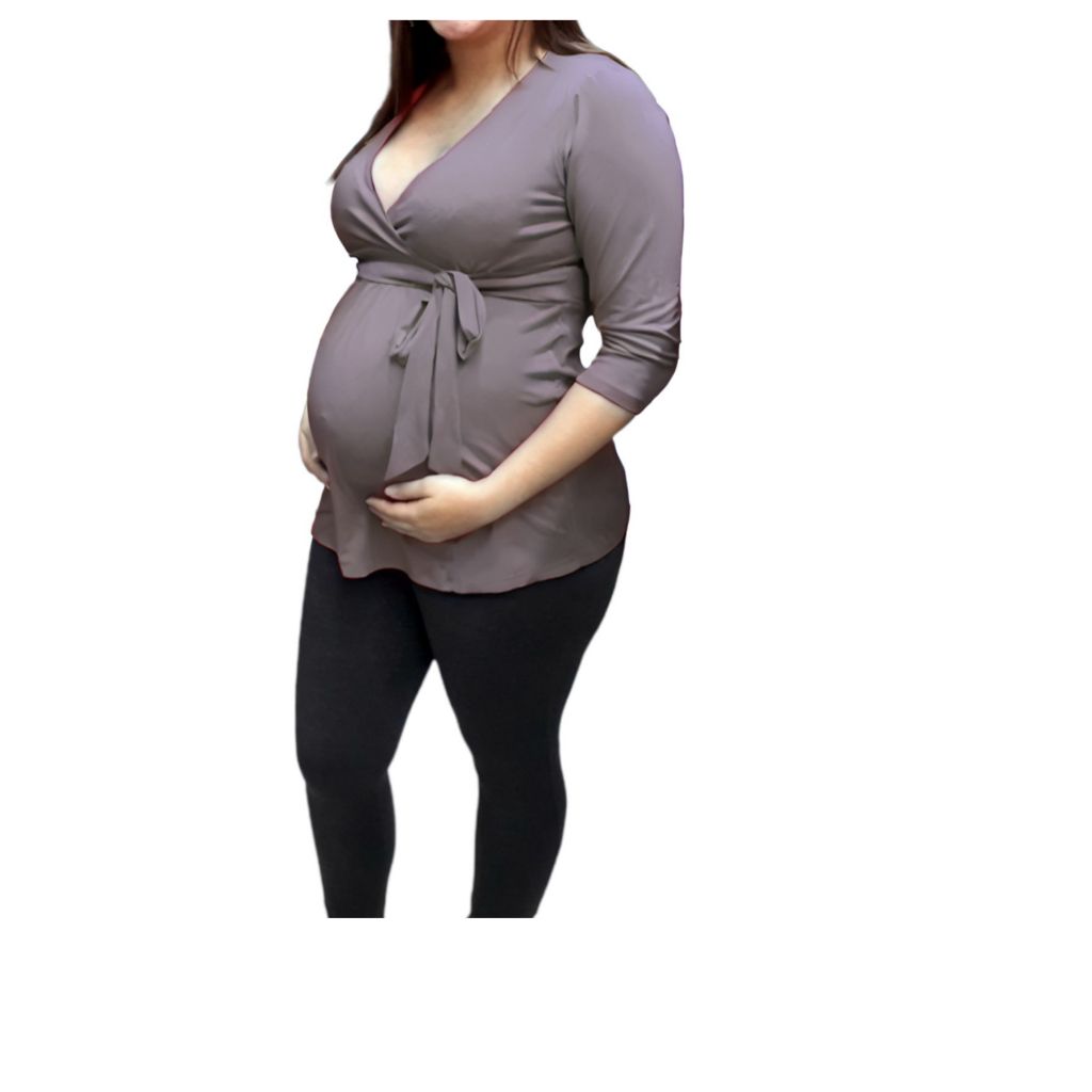 Bata Blusa Gestante grávida amamentação manga 3/4