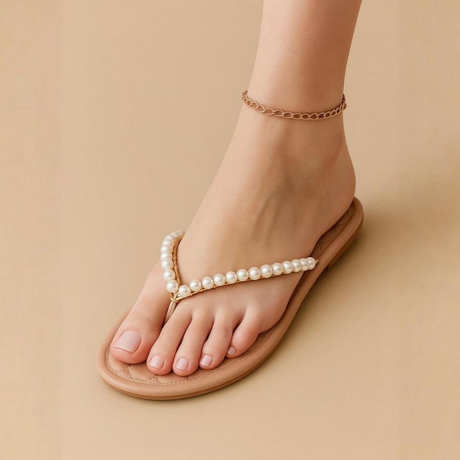 Sandália Com Pedrarias Feminina Chinelo Rasteirinha em Oferta na Shopee