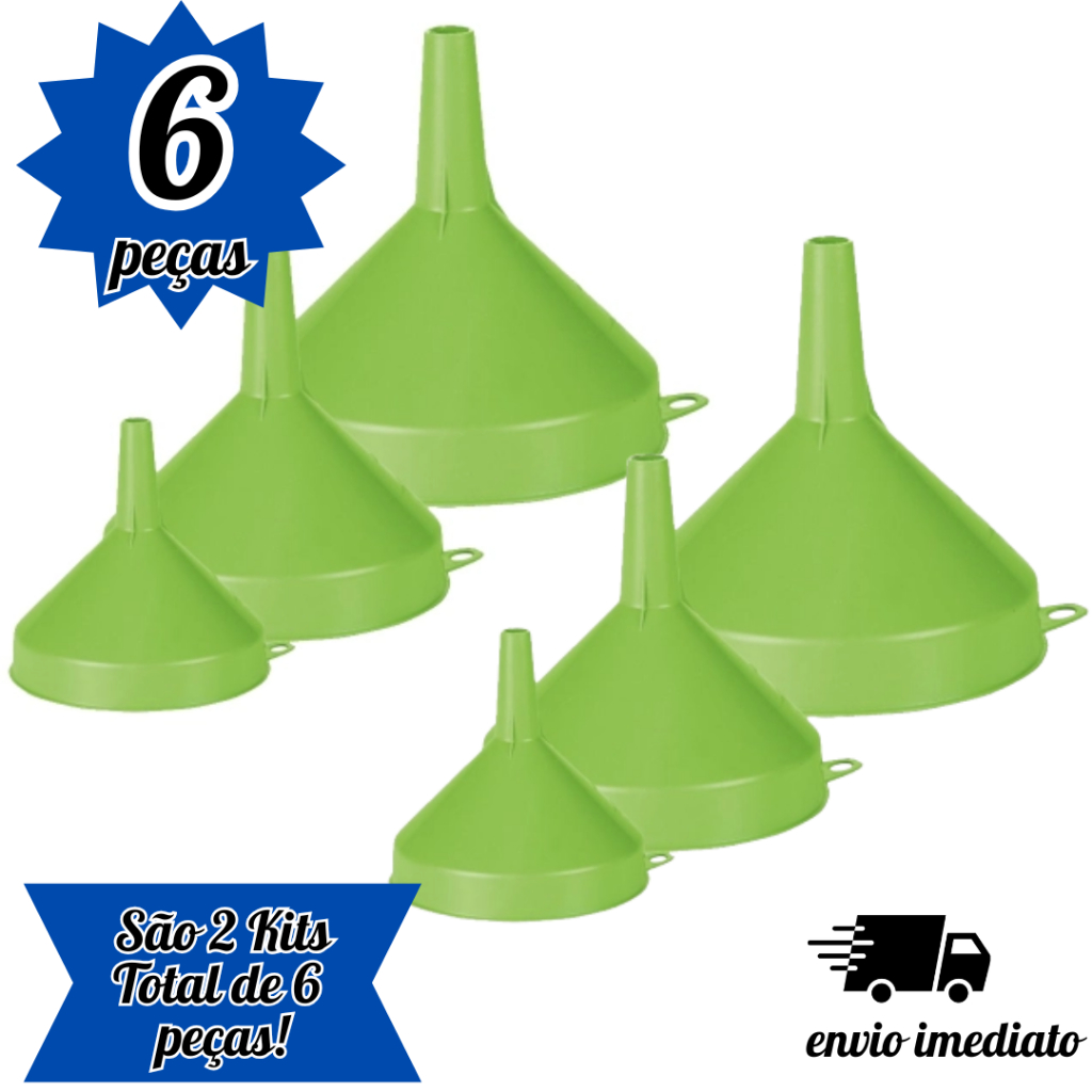 Funil de Plástico com Cores Sortidas para Cozinha Oficina Artesanato