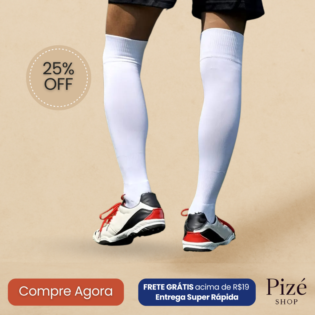 Meião ADULTO Profissional para Futebol, Vôlei e Futsal | Opções de 1 a 12 Pares — imagem 2 de 2