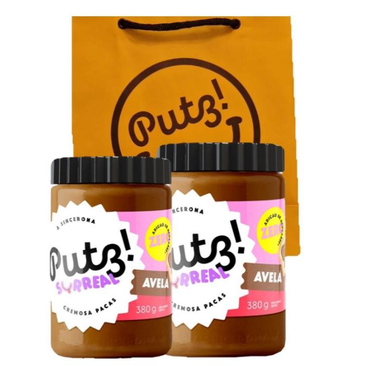 Kit 2un Pasta De Amendoim Surreal Putz Zero Adição de Açucar e Glúten Sabor Avelã 380g Putz!