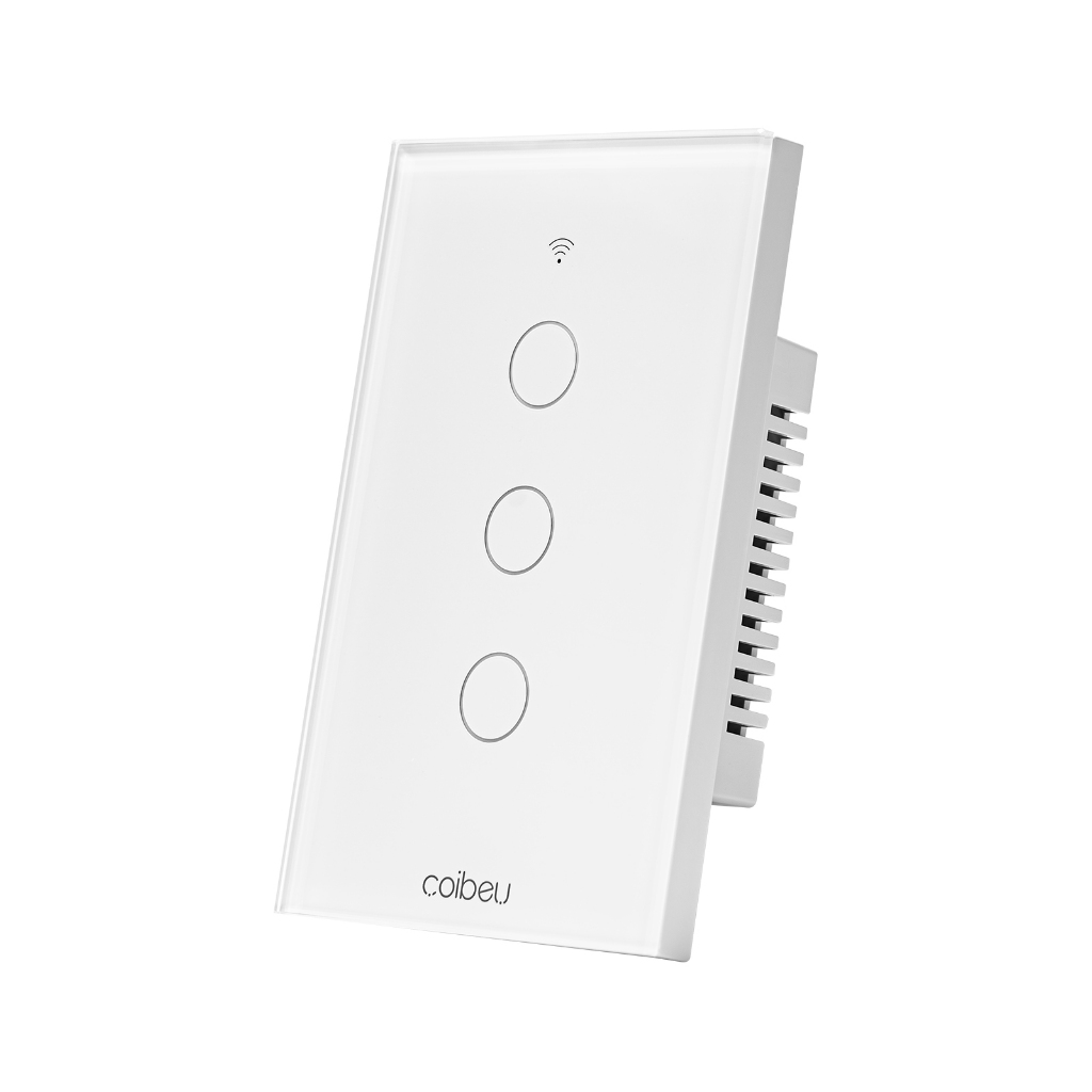 COIBEU nterruptor Inteligente Touch Zigbee 3 Botões Design Moderno Controle por Voz e APP em Oferta na Shopee
