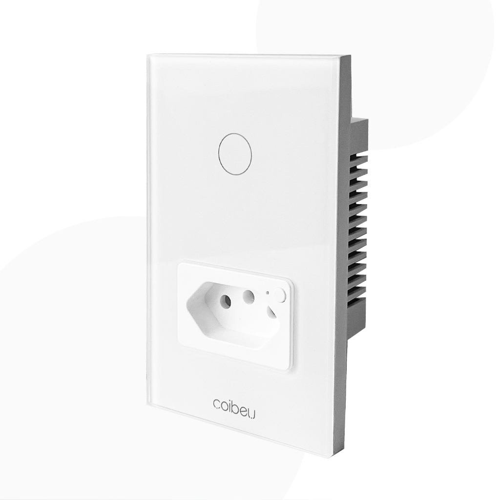 COIBEU Interruptor Inteligente Zigbee com Painel de Vidro - 1 Interruptor e 1 Tomada em Oferta na Shopee