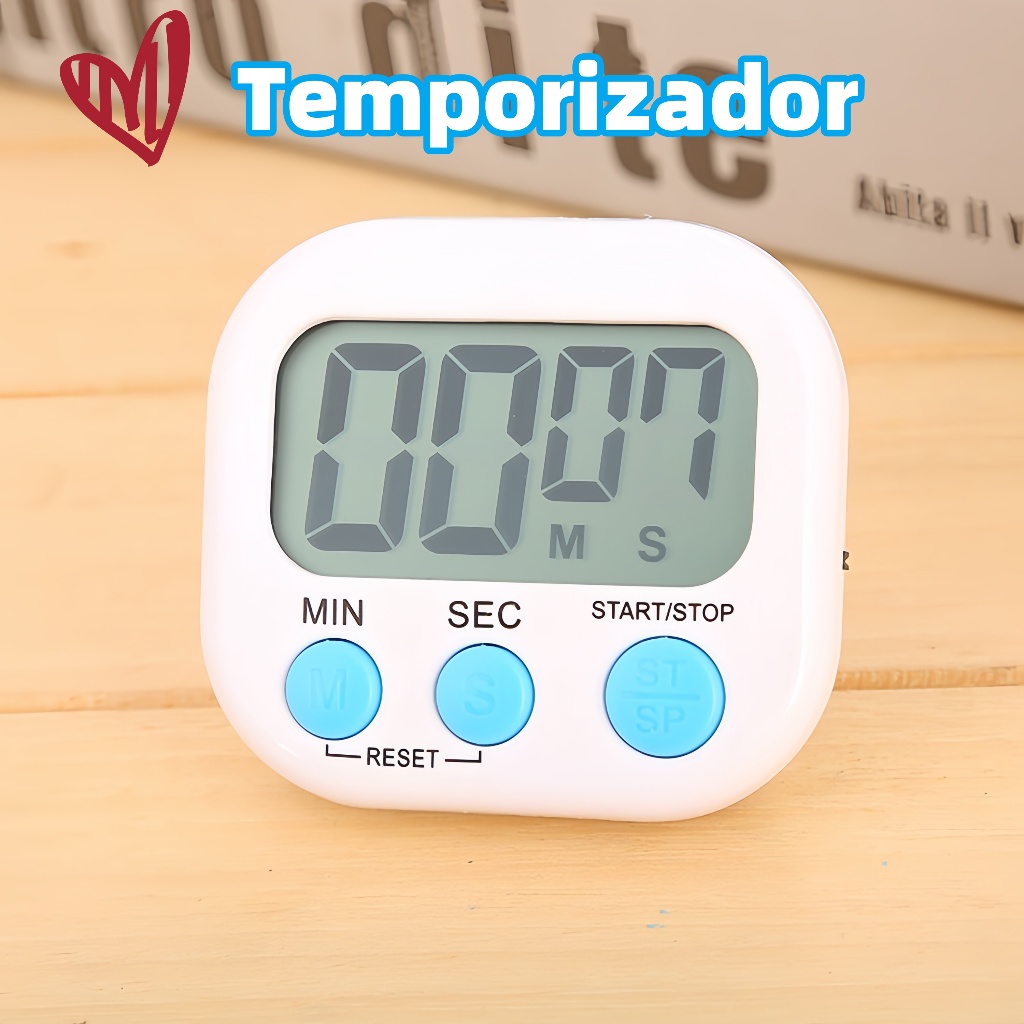 Temporizador Digital Contagem Regressiva para Cozinha Eletrônico Cronômetro Magnético Mini Alarme