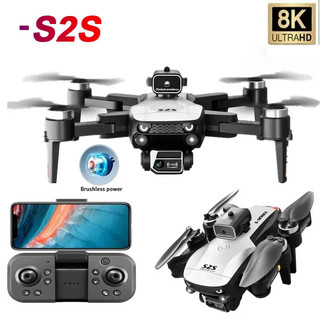 Drone S2s Profissional com Câmera HD 1080p, Motores Brushless Controle Remoto - 2 Bateria
